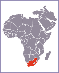 carte du Afrique du sud