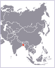 carte du Bangladesh