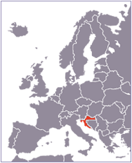 carte du Croatie
