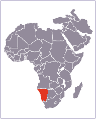 carte du Namibie