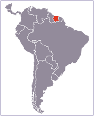 carte du Surinam