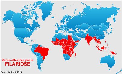 Zones affectées par la filariose