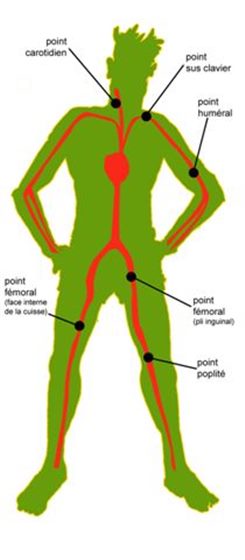 points de compression