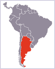 carte du Argentine