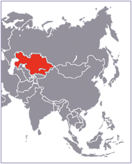 carte du Kazakhstan